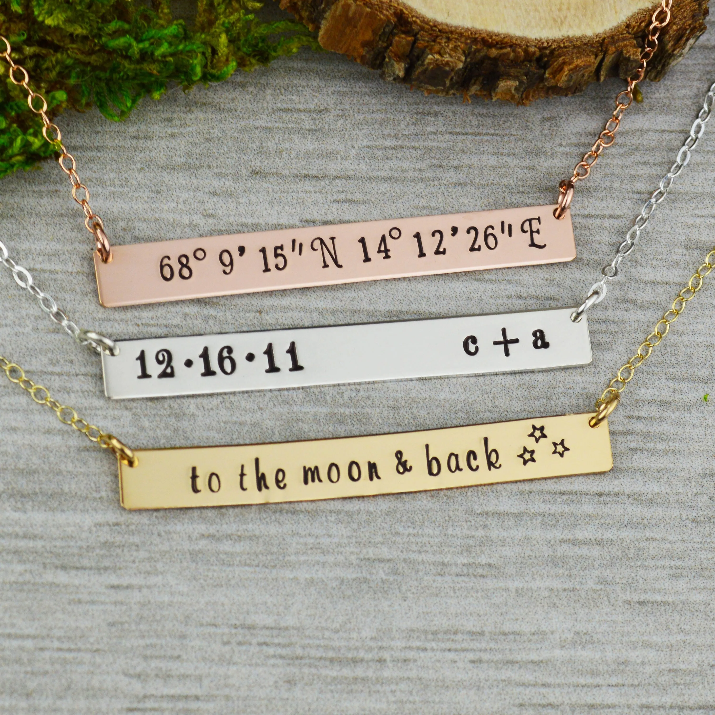 Custom Skinny Bar Necklace