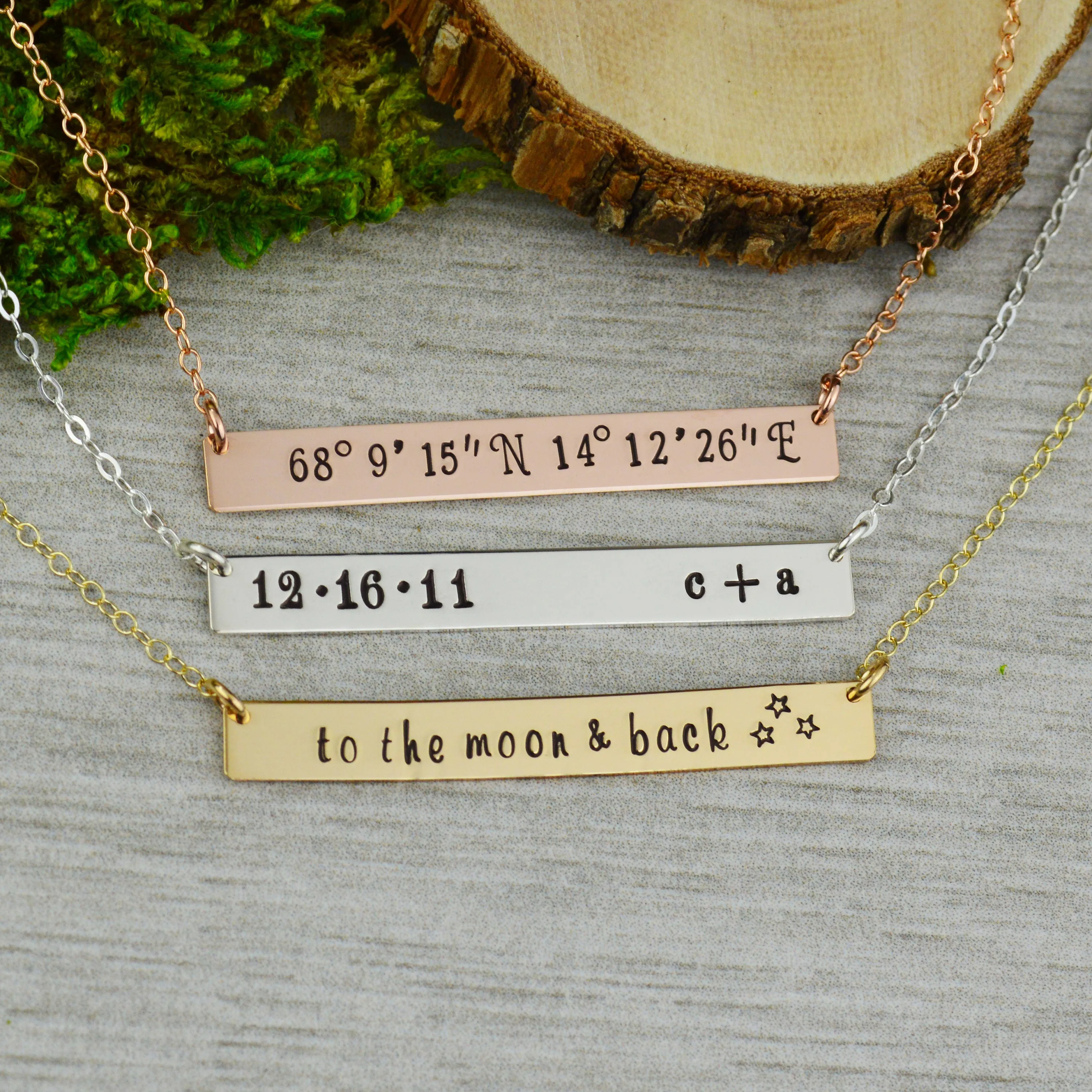 Custom Skinny Bar Necklace