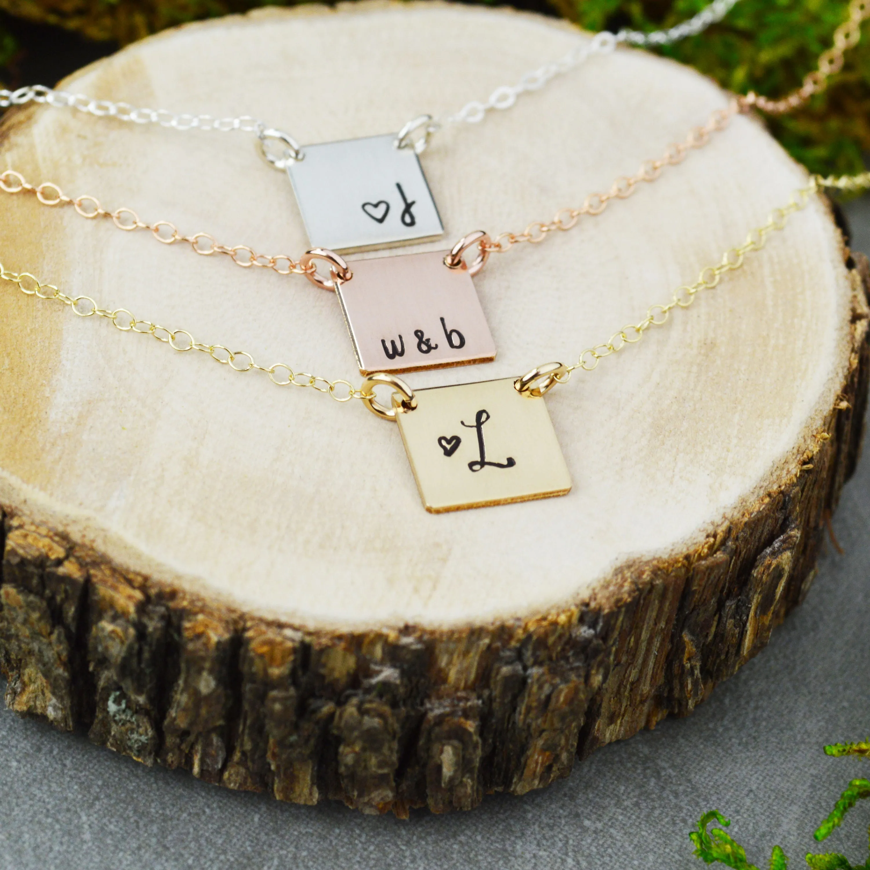 Custom Square Bar Necklace