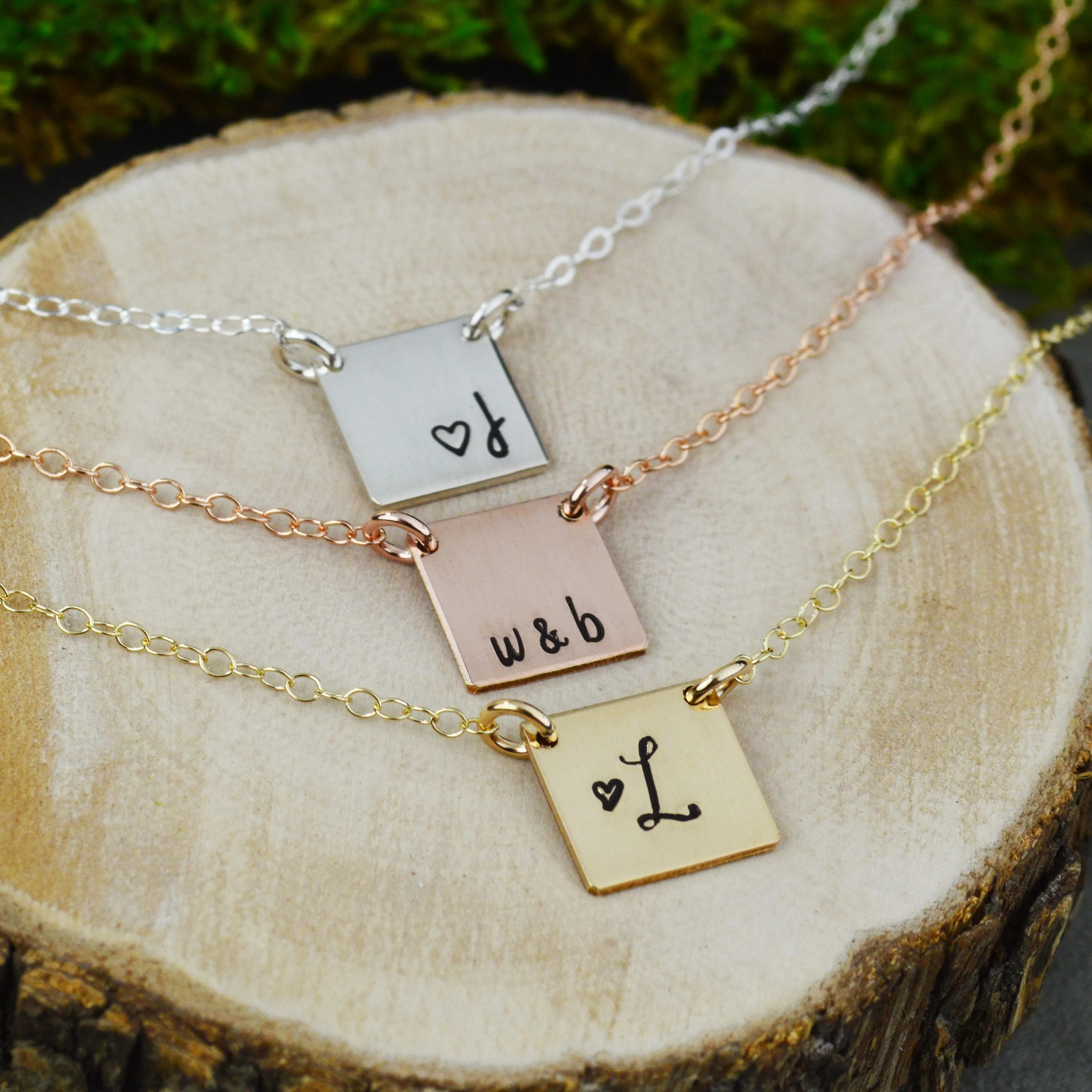 Custom Square Bar Necklace