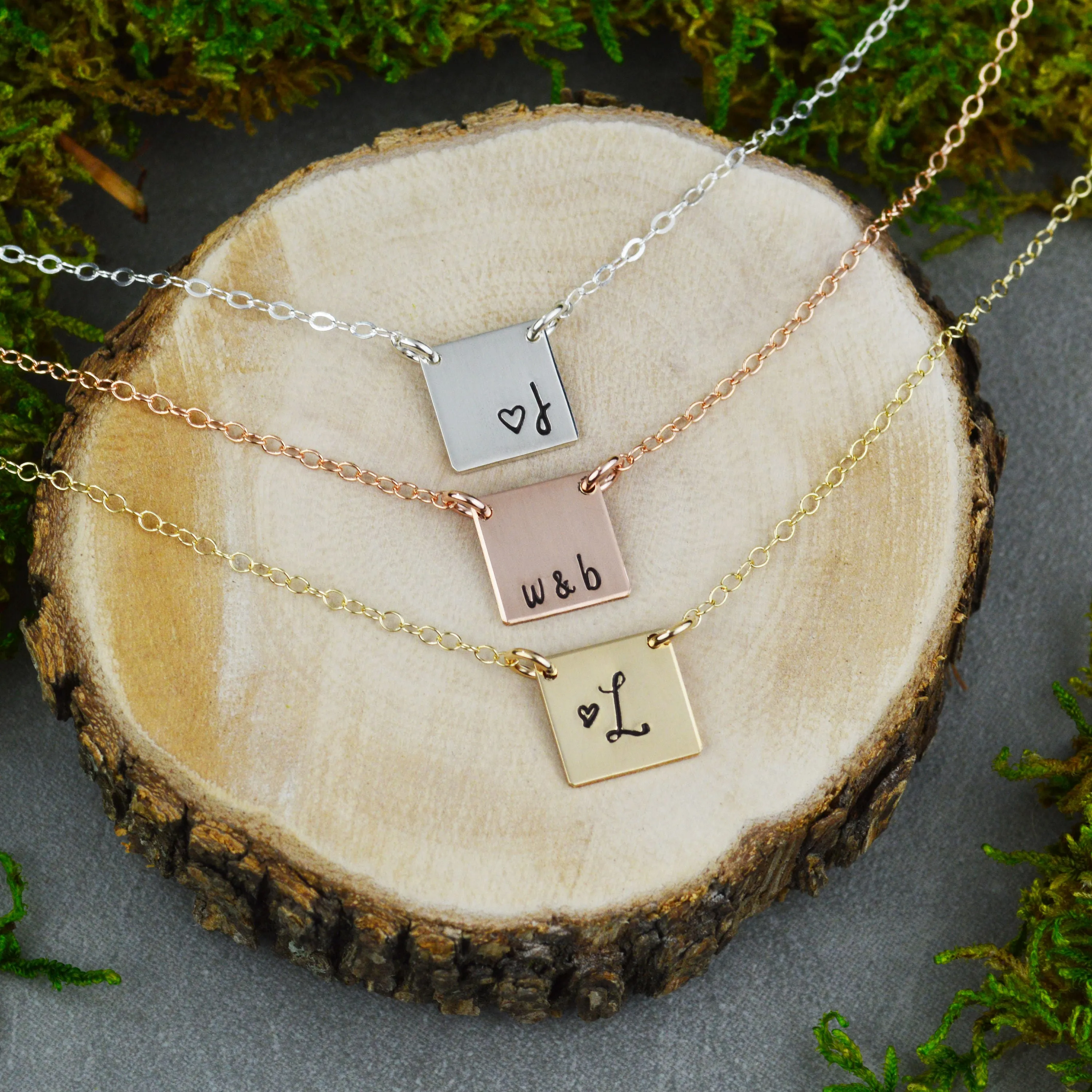 Custom Square Bar Necklace