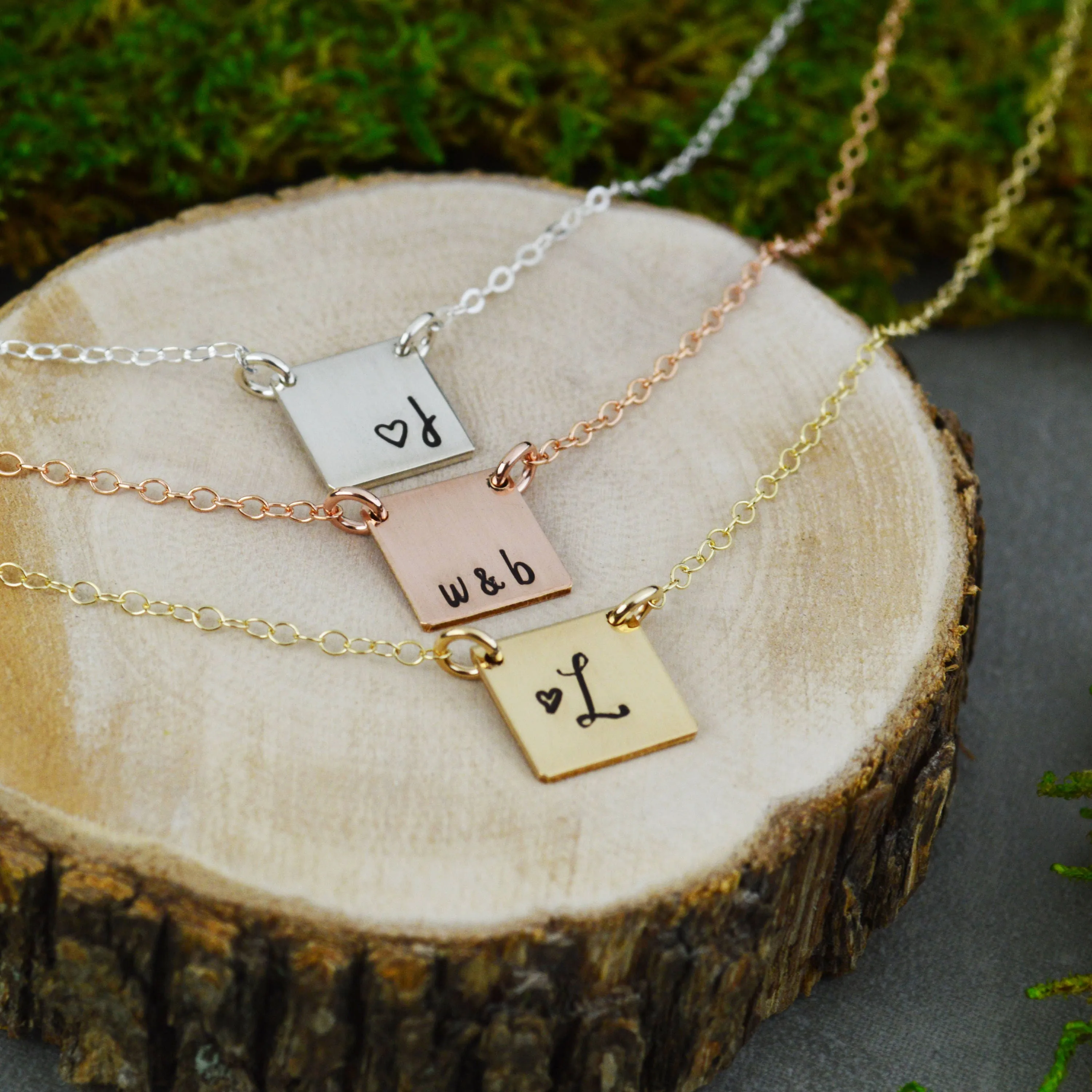 Custom Square Bar Necklace
