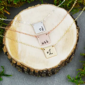 Custom Square Bar Necklace