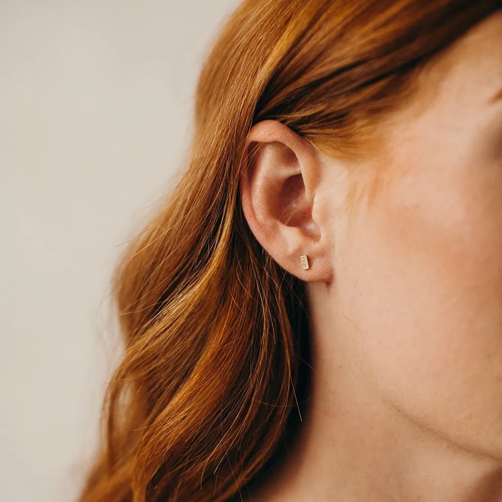 CZ Tiny Bar Studs