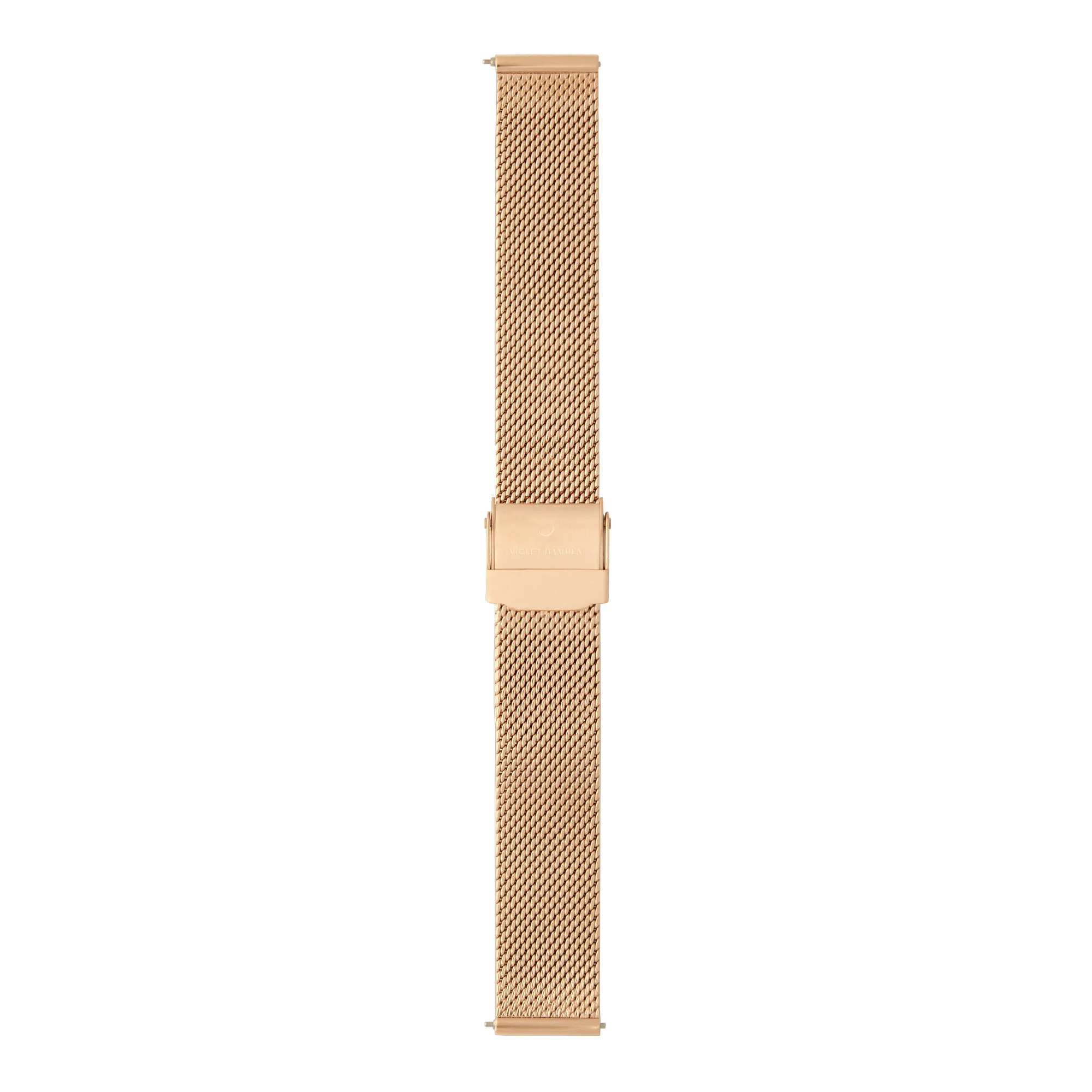 Dawn rose gold colored mesh watch strap 16 mm