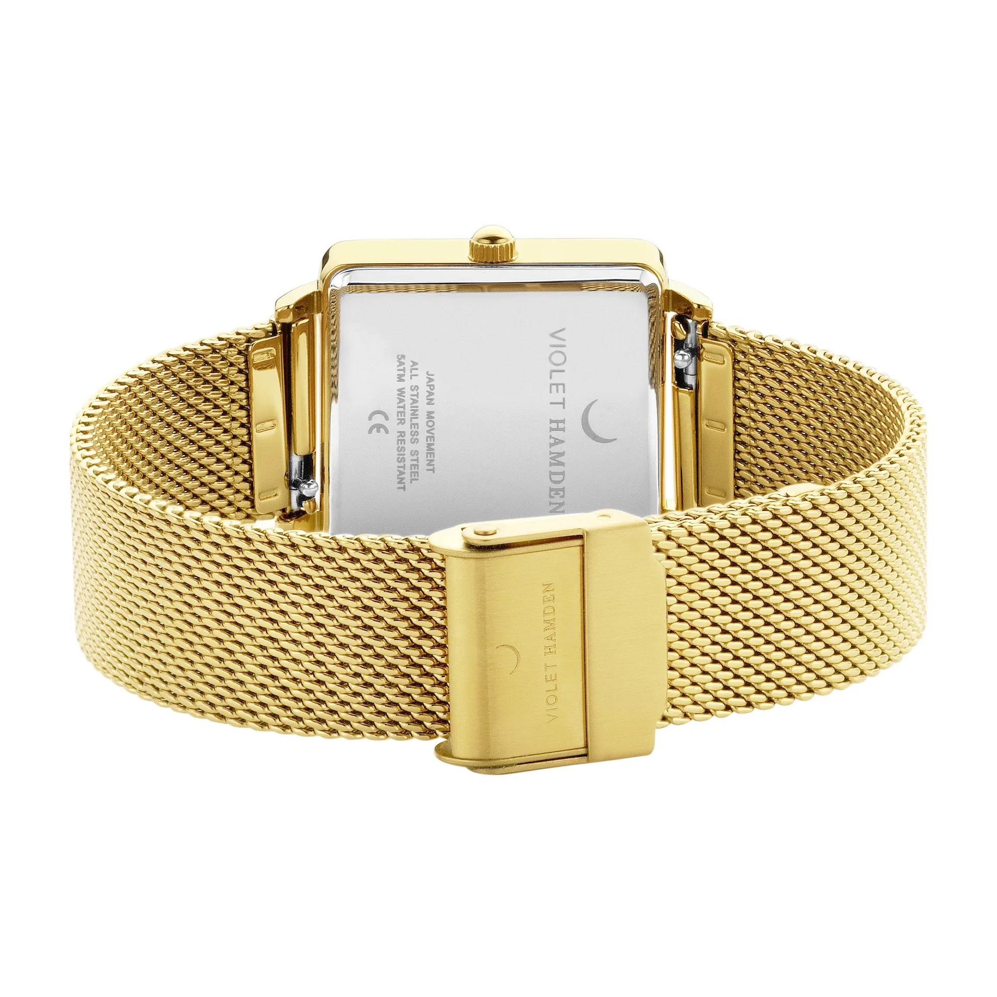 Dawn square ladies watch gold coloured and black