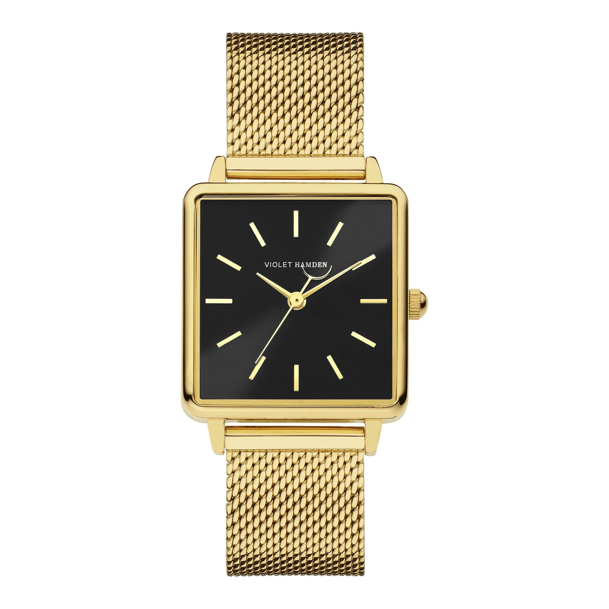 Dawn square ladies watch gold coloured and black