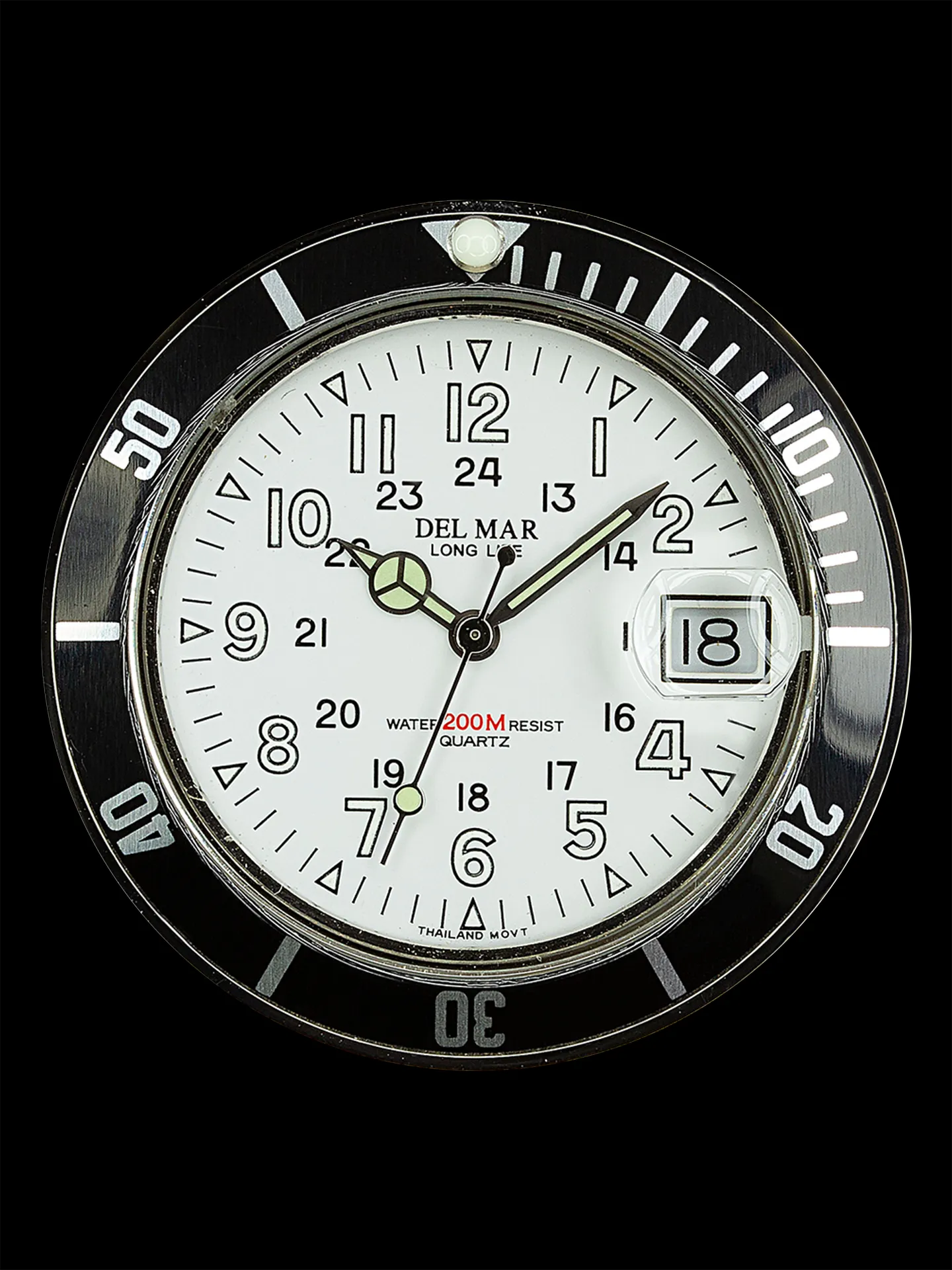 Del Mar Watches Men's Sportstrap – White Dial, 200M Water Resistant #50268
