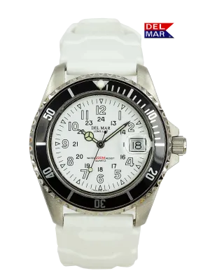 Del Mar Watches Men's Sportstrap – White Dial, 200M Water Resistant #50268