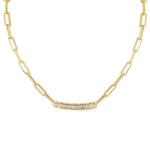 Diamante - Necklace Link Pavé Bar