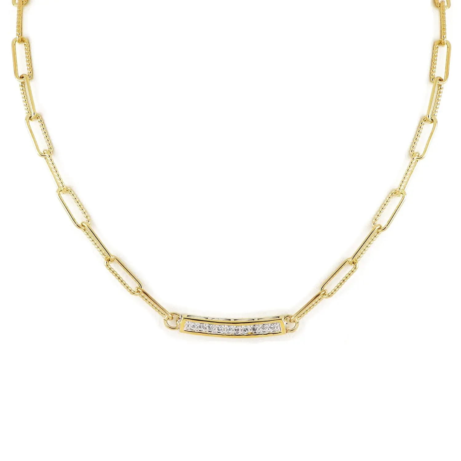 Diamante - Necklace Link Pavé Bar