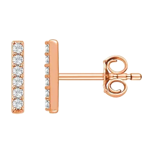 Diamond Bar Earrings