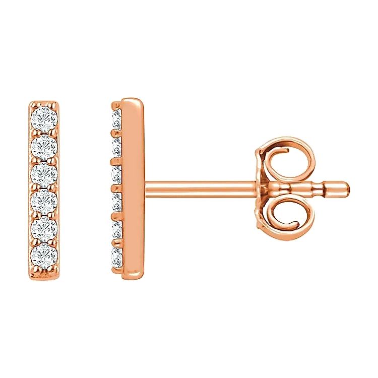 Diamond Bar Earrings