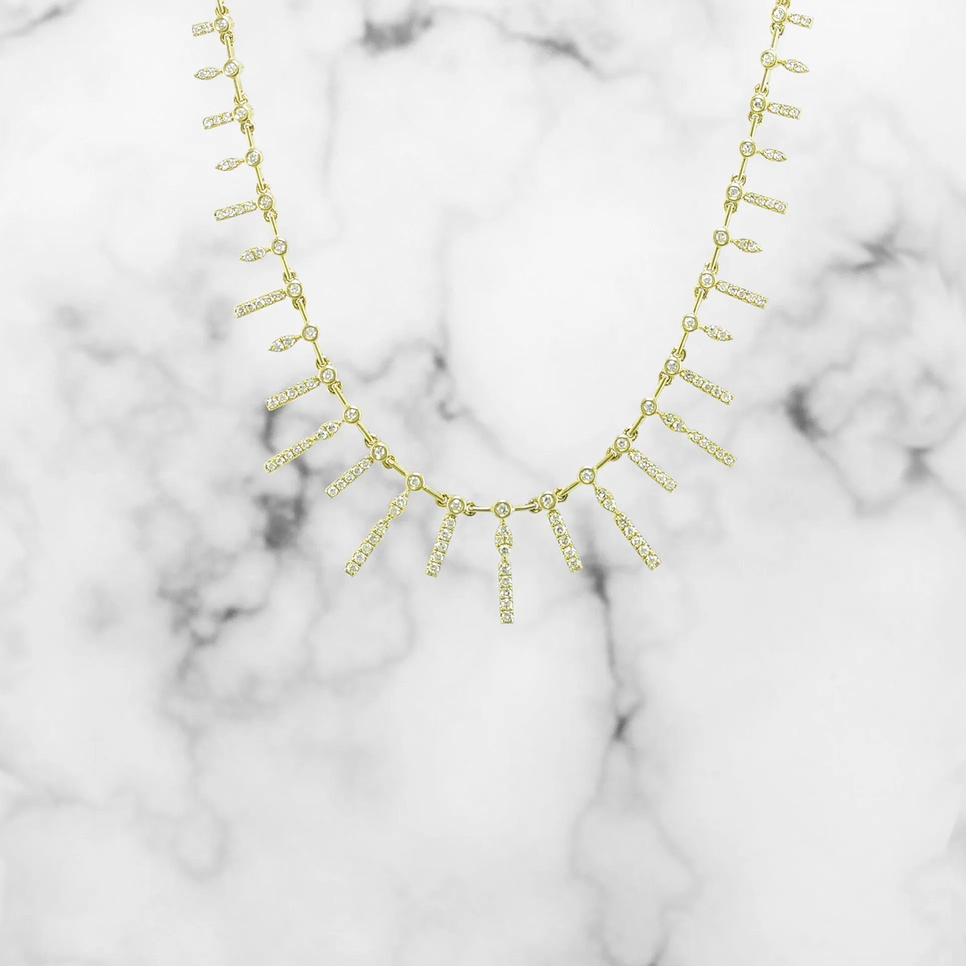 Diamond Bar Necklace