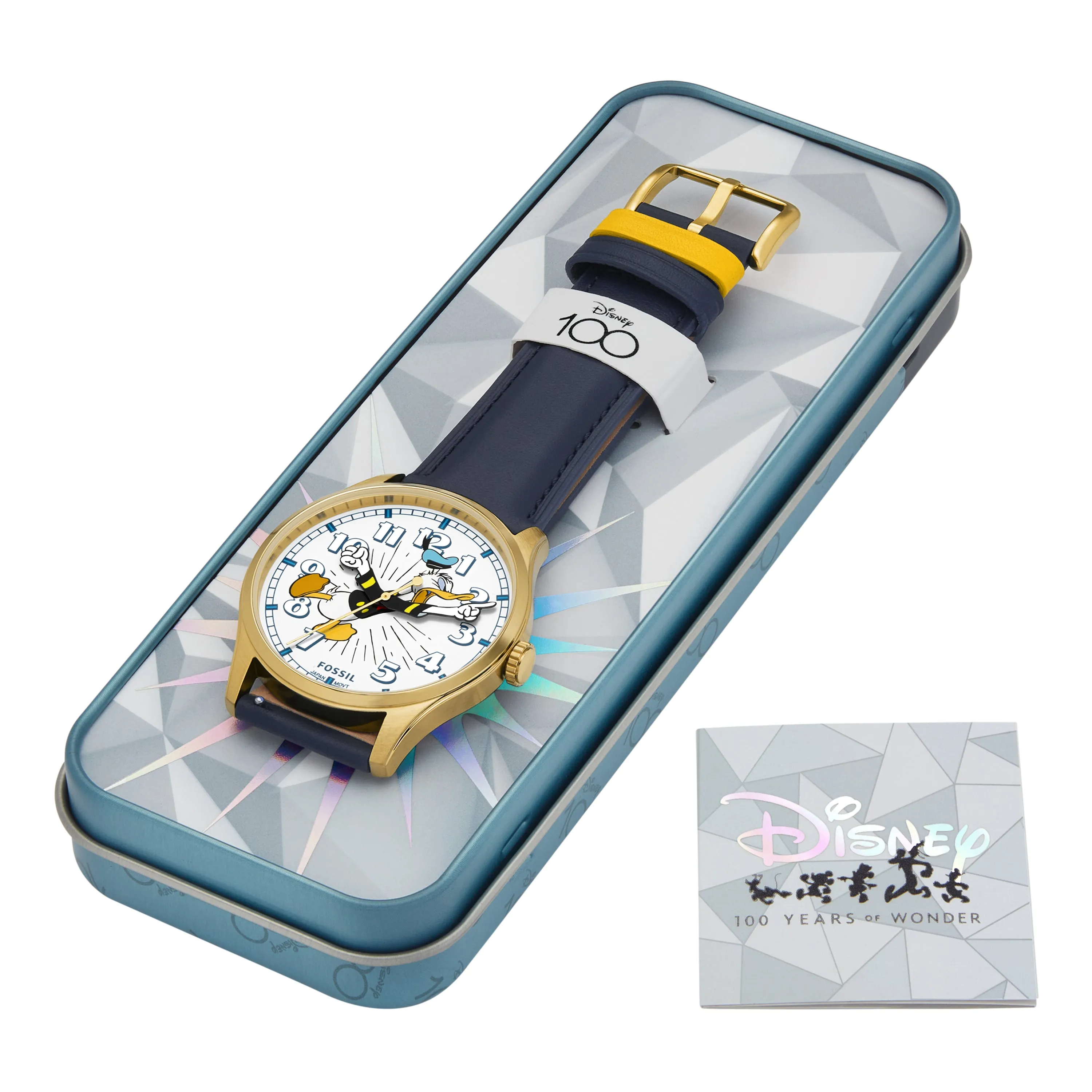 Disney x Fossil Special Edition Three-Hand Navy Leather Watch
