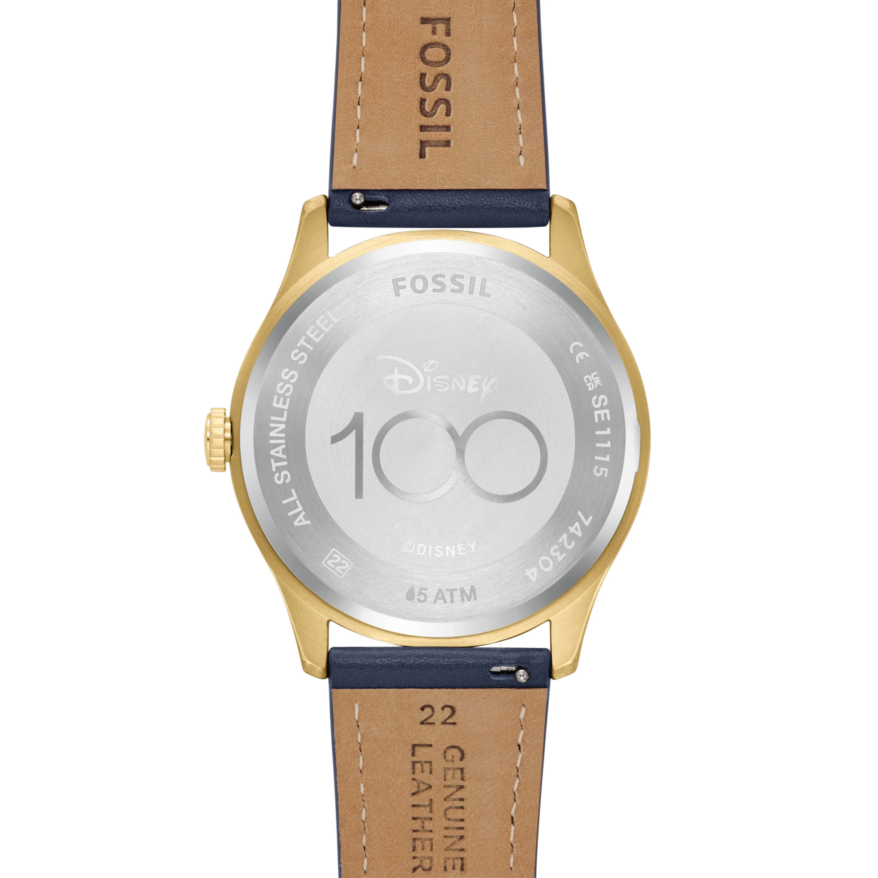 Disney x Fossil Special Edition Three-Hand Navy Leather Watch