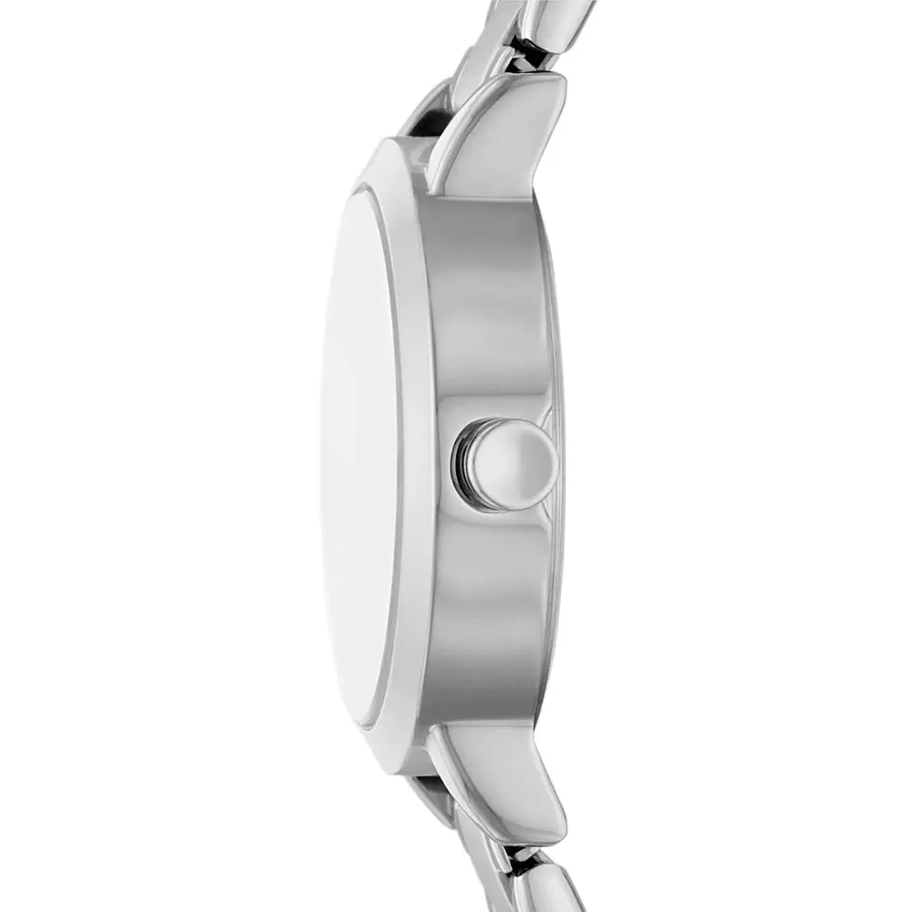 DKNY Soho Ladies Pink Violet Dial Stainless Steel Watch