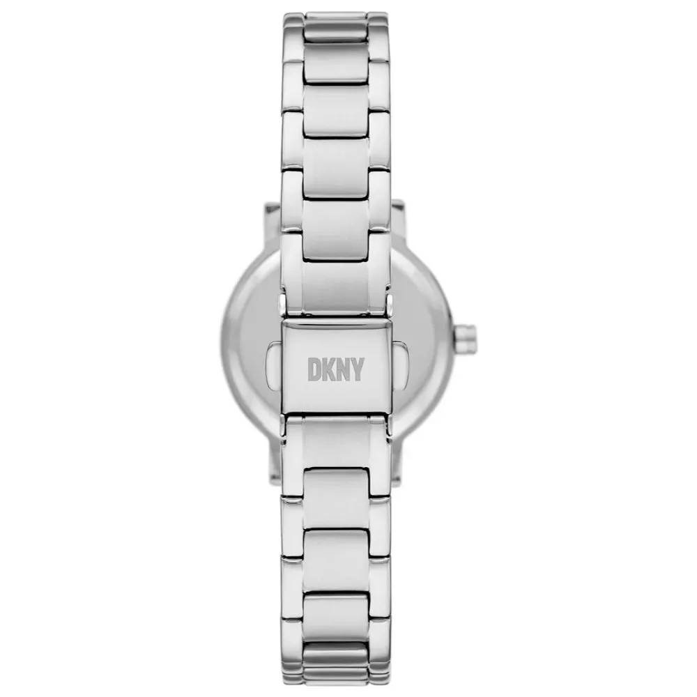 DKNY Soho Ladies Pink Violet Dial Stainless Steel Watch