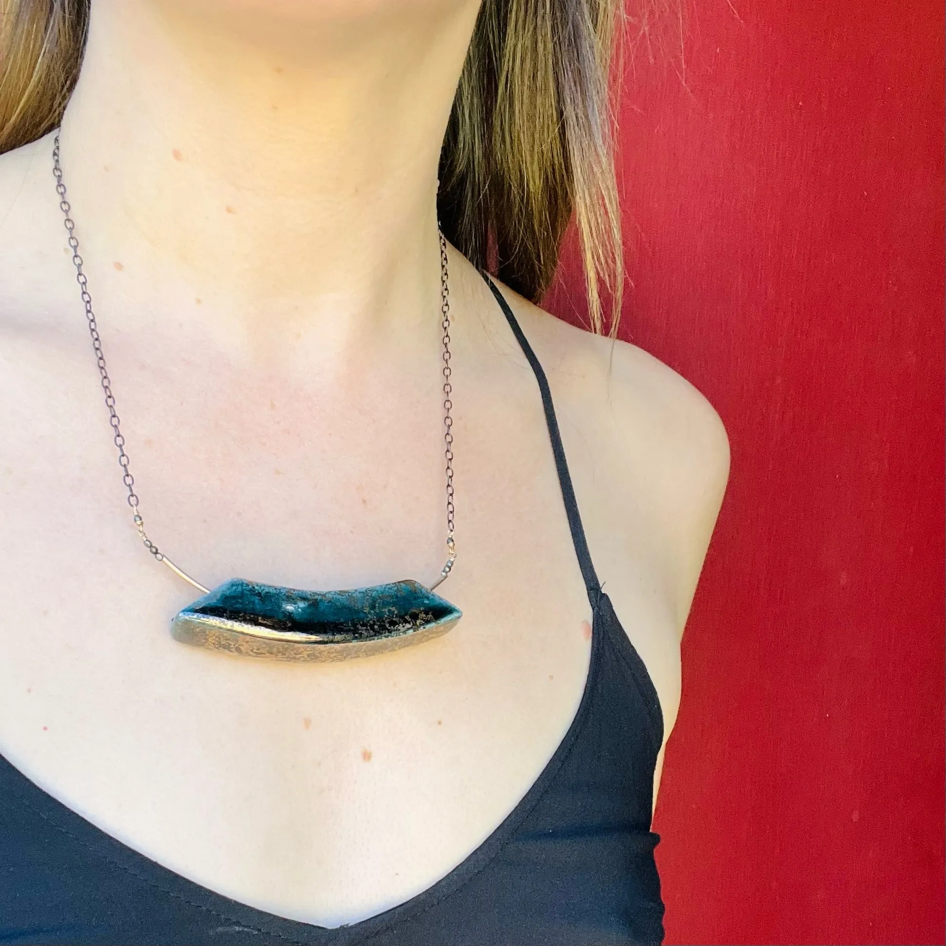 Dramatic Ceramic Bead Convertible Necklace by Brin