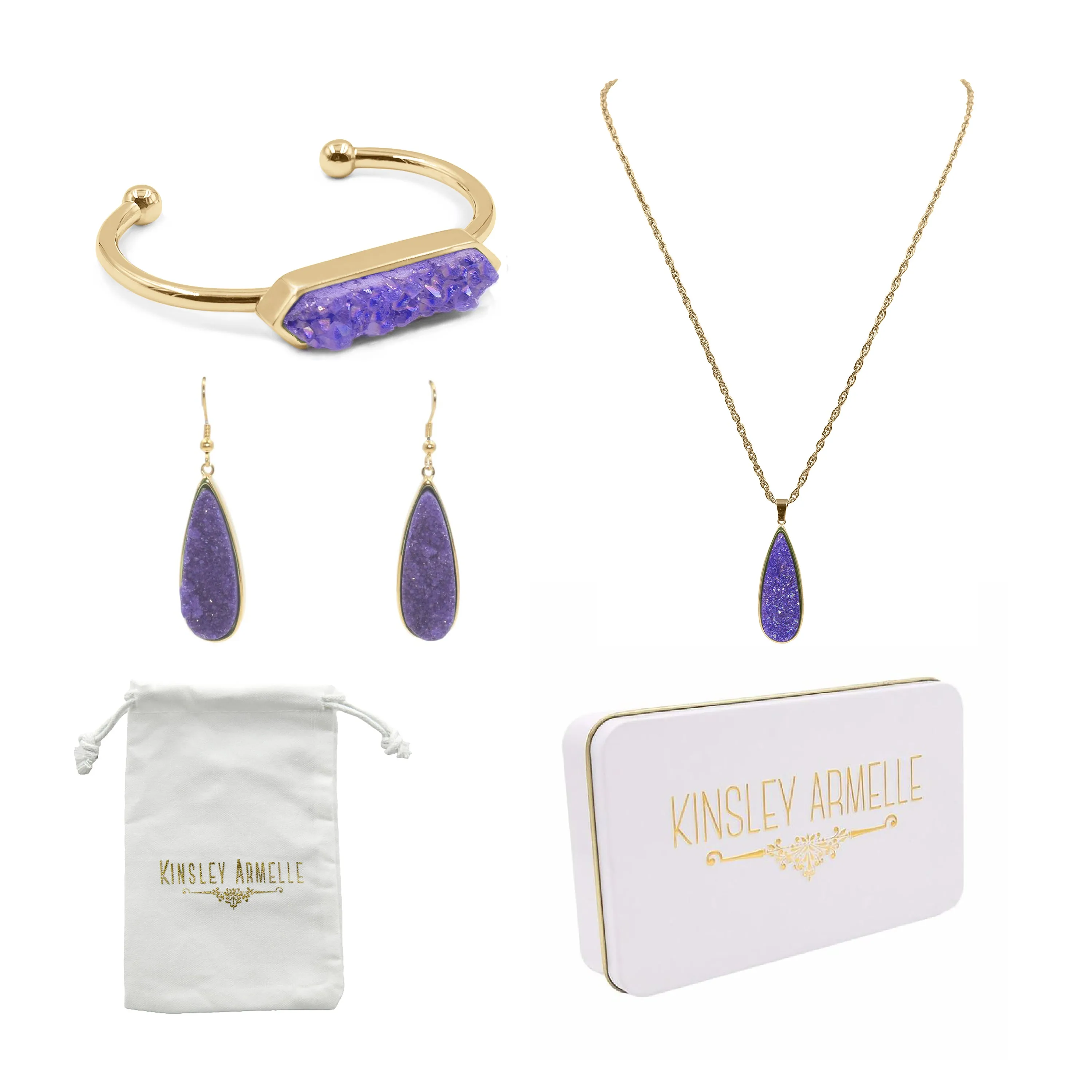 Druzy Royal Quartz Gift Set