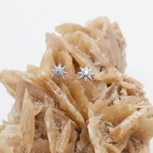 Earring / Body Jewelry Sunburst with Cubic Zirconia Inlay