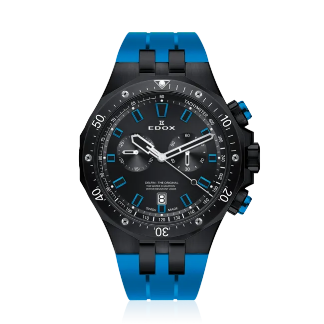 EDOX SWISS MADE 10109-37NBUCA-NIBU DELFIN THE ORIGINAL CHRONOGRAPH