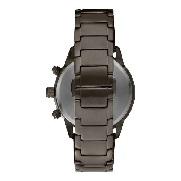 EMPORIO ARMANI Mario Grey Stainless Steel Blue Dial Chronograph Quartz Watch for Gents - AR80045