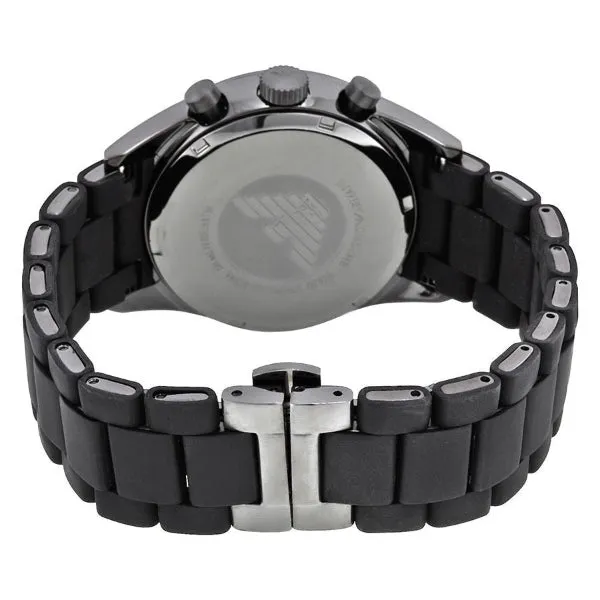 EMPORIO ARMANI Sportivo Black Stainless Steel Black Dial Chronograph Quartz Watch for Gents - EMPORIO ARMANI AR5889