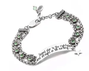 Engraved Bar Bracelet, Peter Pan Quote