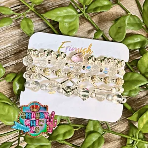 Erimish Bracelet Set - Silver and Sparkle