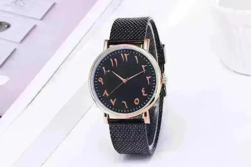 Fashion Creative Quartz Watches Couple Watches Digital Mesh Band Watches
