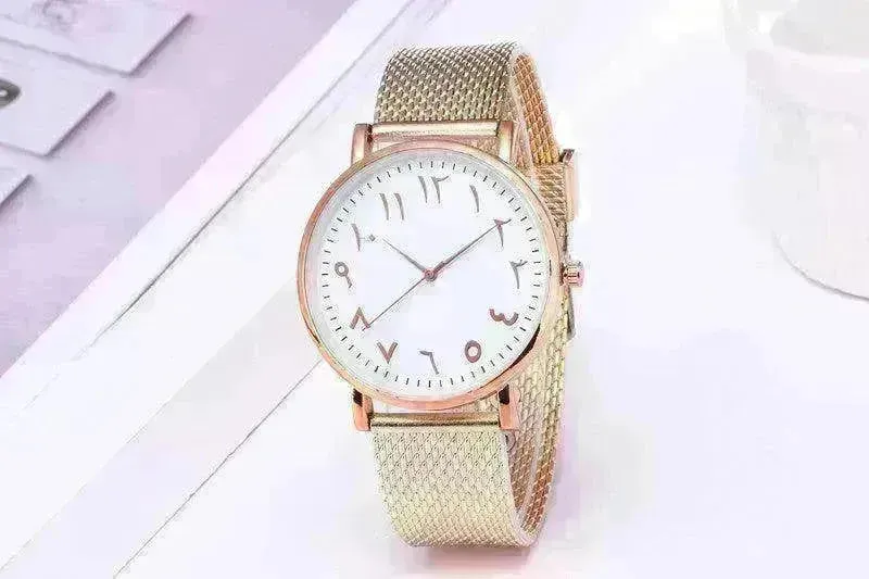 Fashion Creative Quartz Watches Couple Watches Digital Mesh Band Watches