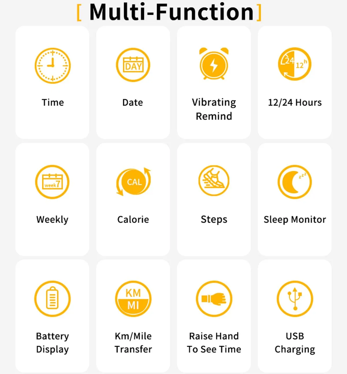 Findtime Non Bluetooth Fitness Tracker Pedometer Watch Step Counter Calories Activity Tracker Sleep Monitor Alarm Clock IP67 Waterproof Fitness Watch for Adult Kids Seniors