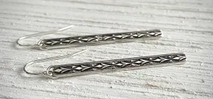 Fleur De Lis Bar Earrings