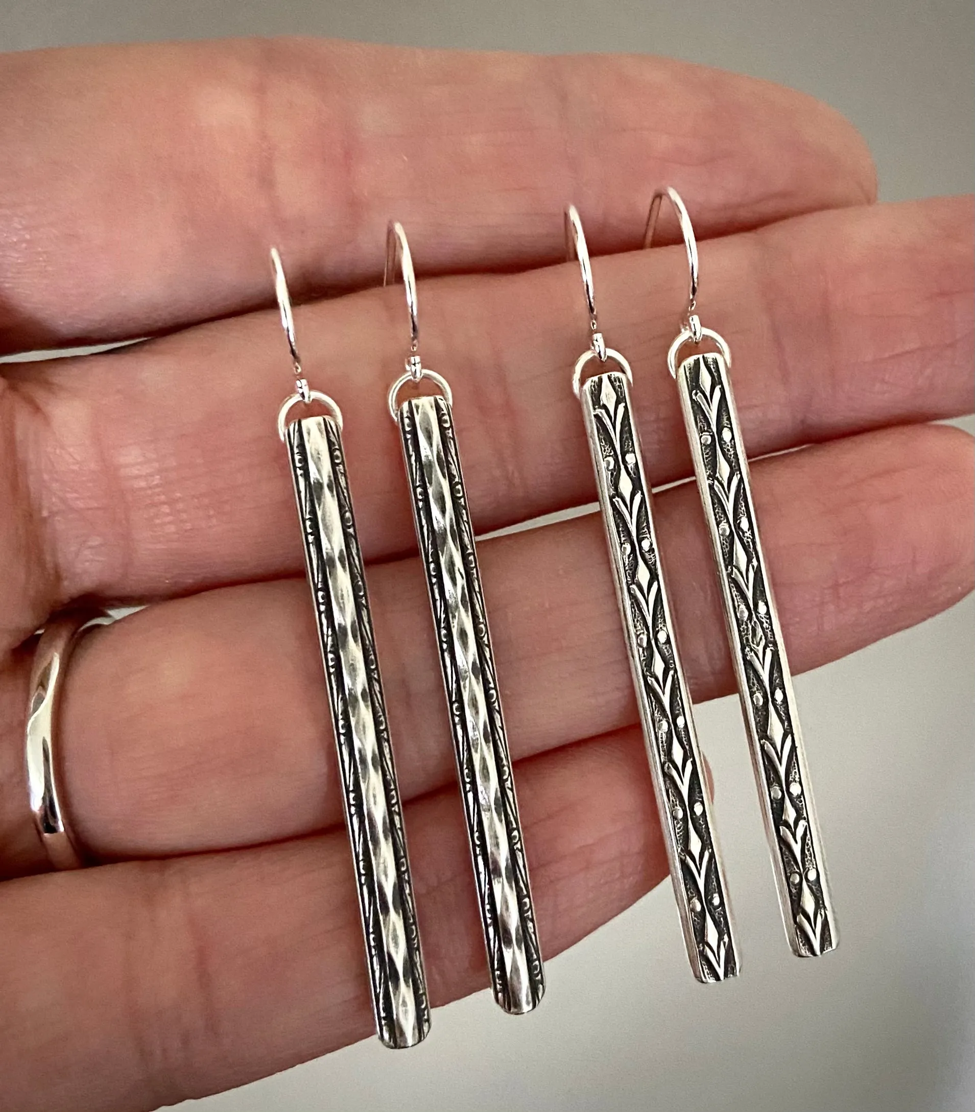 Fleur De Lis Bar Earrings