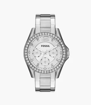 Fossil Riley Multifunction Stainless Steel 38mm Ladies Watch