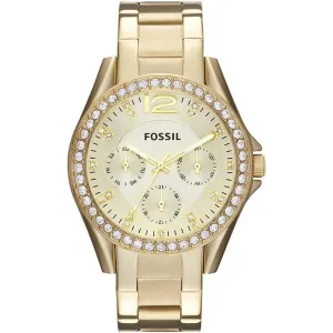 Fossil Women's Riley Stainless Steel Crystal-Accented Multifunction Quartz Watch | Multiple Colors