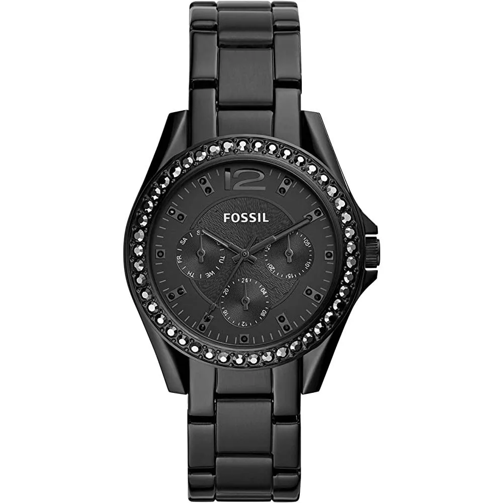 Fossil Women's Riley Stainless Steel Crystal-Accented Multifunction Quartz Watch | Multiple Colors
