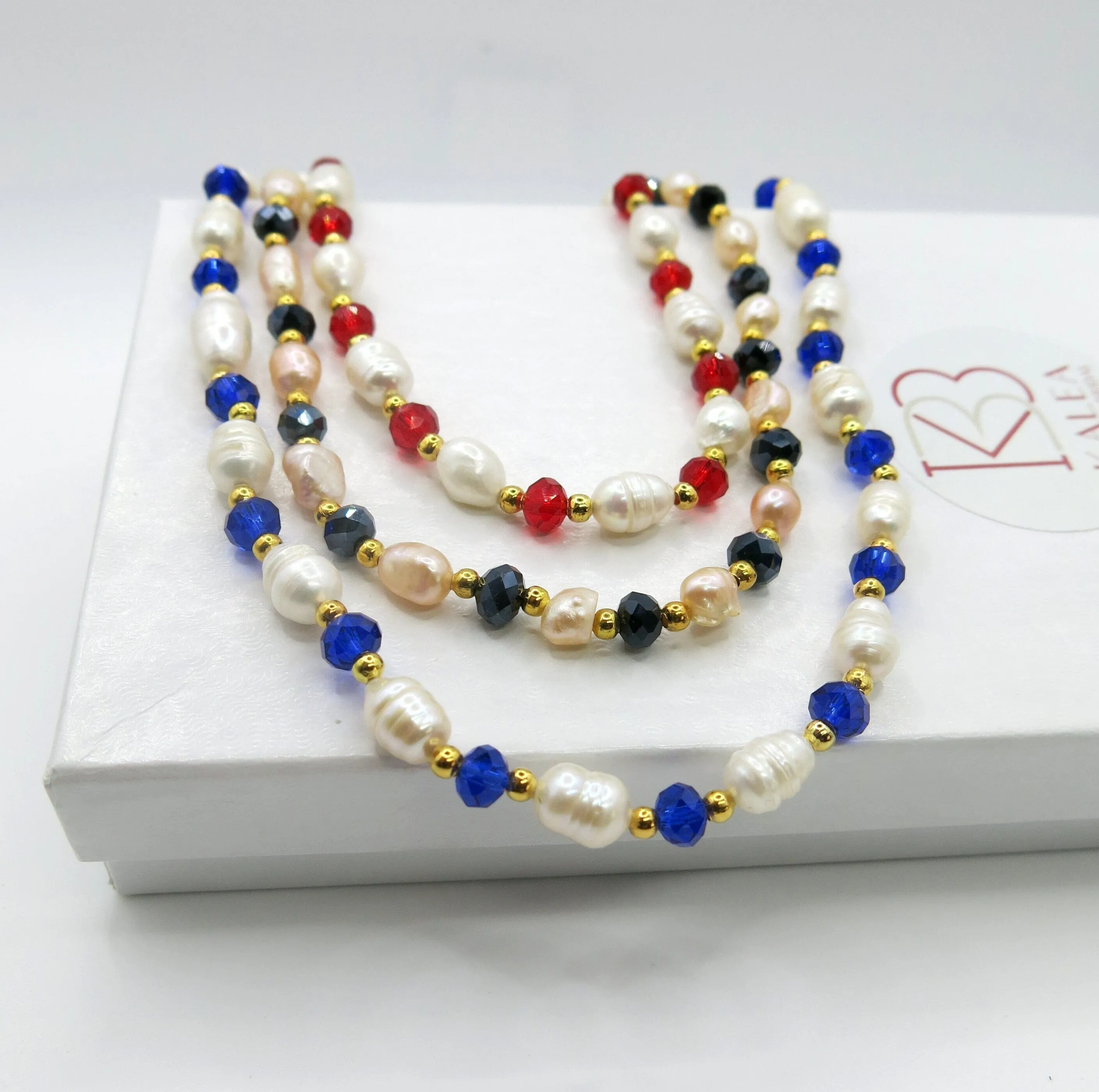 Freshwater Pearl 4 PC Jewelry Set, Natural Pearl Bracelet Earrings and Necklace, Bridesmaid Crystal Real Pearl Jewelry