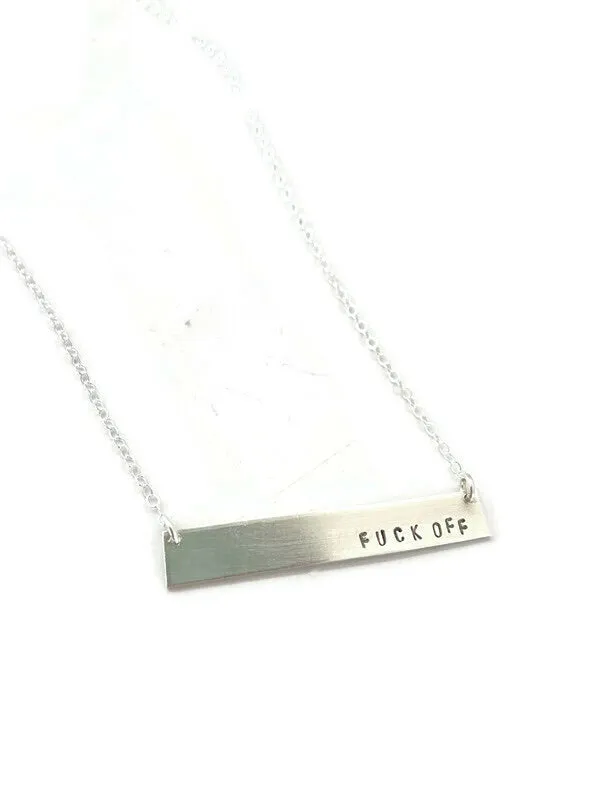 Fuck Off Bar Necklace