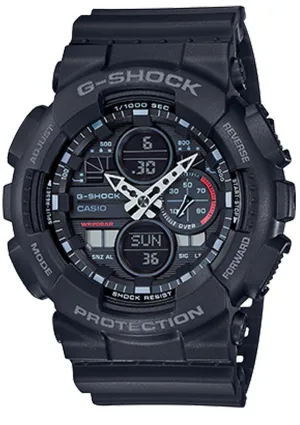 G-Shock Analog Digital Magnetic Resistant Black Men's Watch GA140-1A1