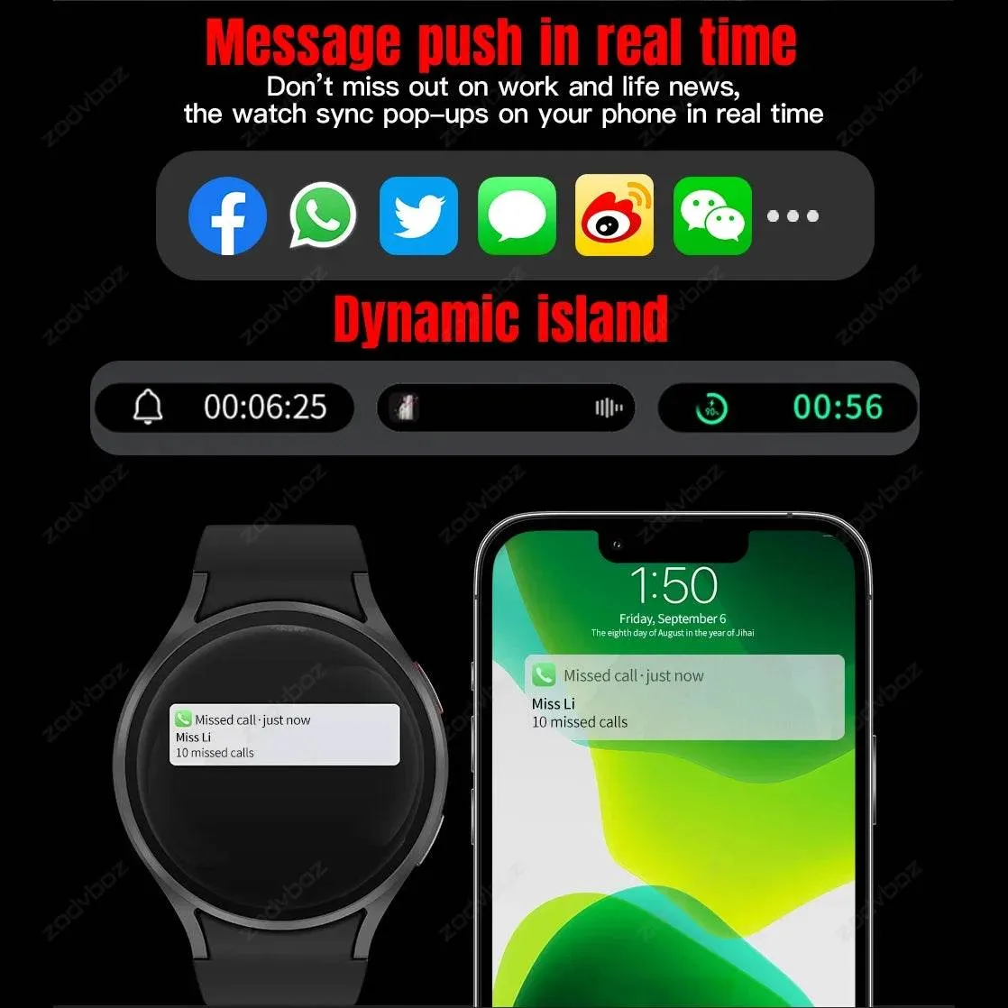 Galaxy Watch 6 NFC Smart Watch Men Custom Dial Voice Calling Sport Watch