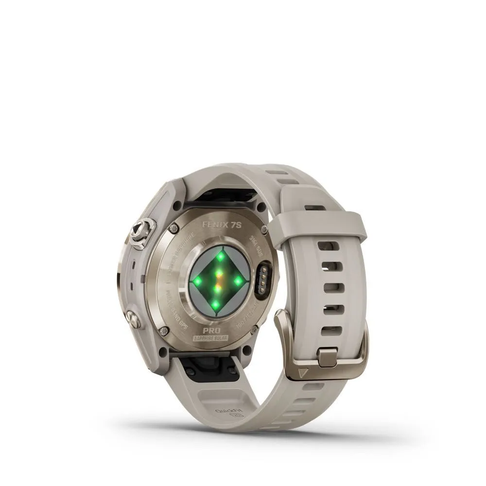 Garmin Fenix 7S Pro Sapphire Solar (Gold with Light Sand Band)