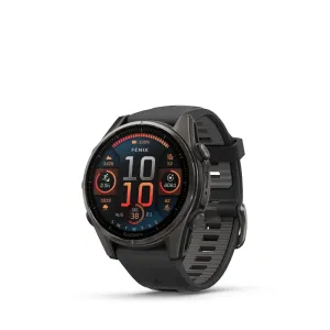 Garmin Fenix 8 43mm AMOLED Sapphire (Carbon Grey DLC Titanium with Black/Pebble Gray Silicone Band)