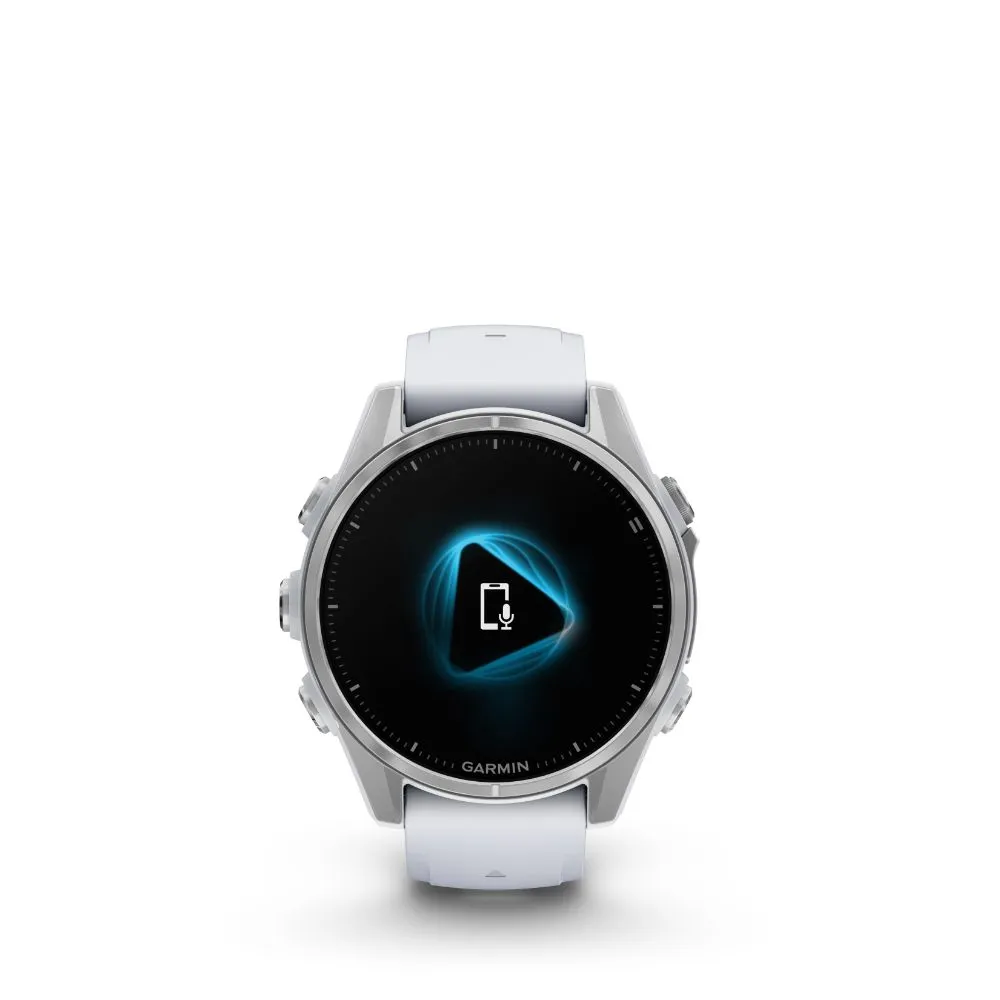 Garmin Fenix 8 43mm AMOLED (Silver with Whitestone Silicone Band)