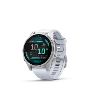 Garmin Fenix 8 43mm AMOLED (Silver with Whitestone Silicone Band)