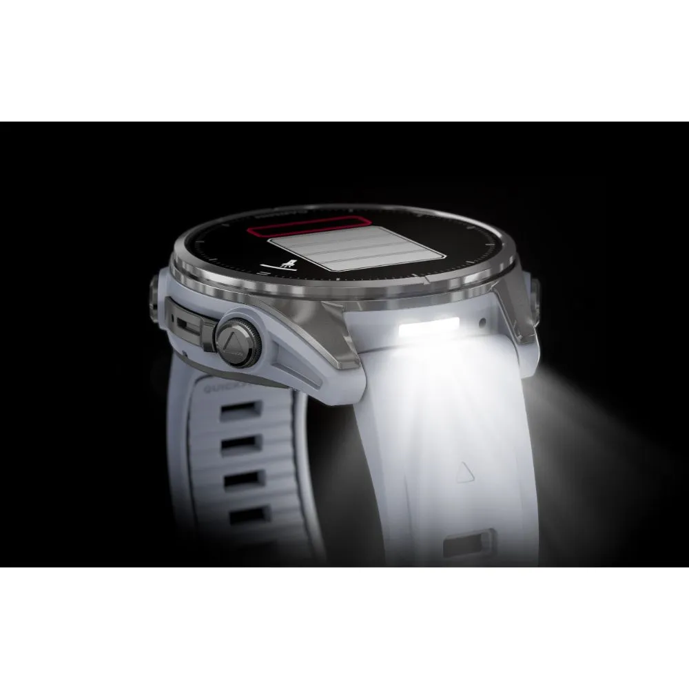 Garmin Fenix 8 43mm AMOLED (Silver with Whitestone Silicone Band)
