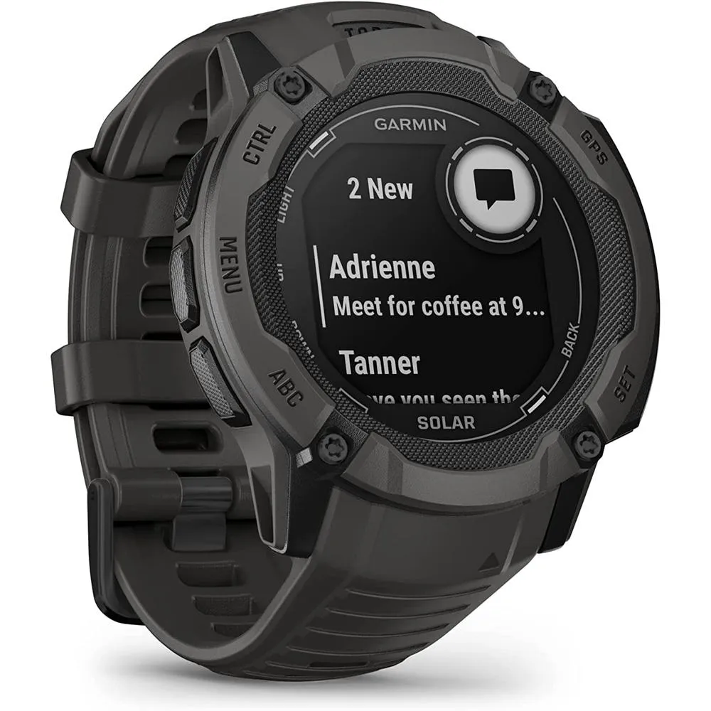 Garmin Instinct 2X Solar Rugged GPS Smartwatch Graphite   2x Tactical Bracelet