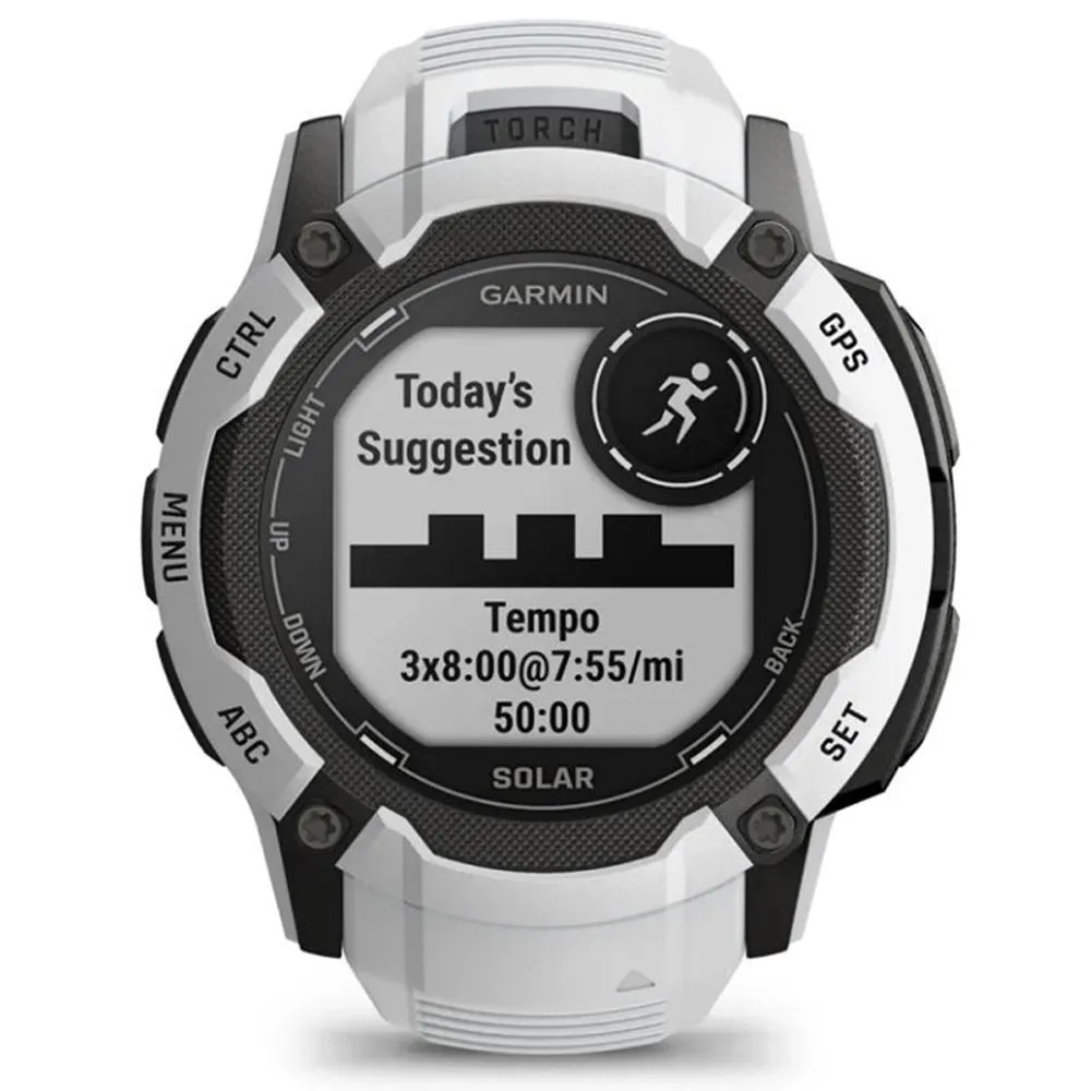 Garmin Instinct 2X Solar Rugged GPS Smartwatch Whitestone with 2 Year Warranty