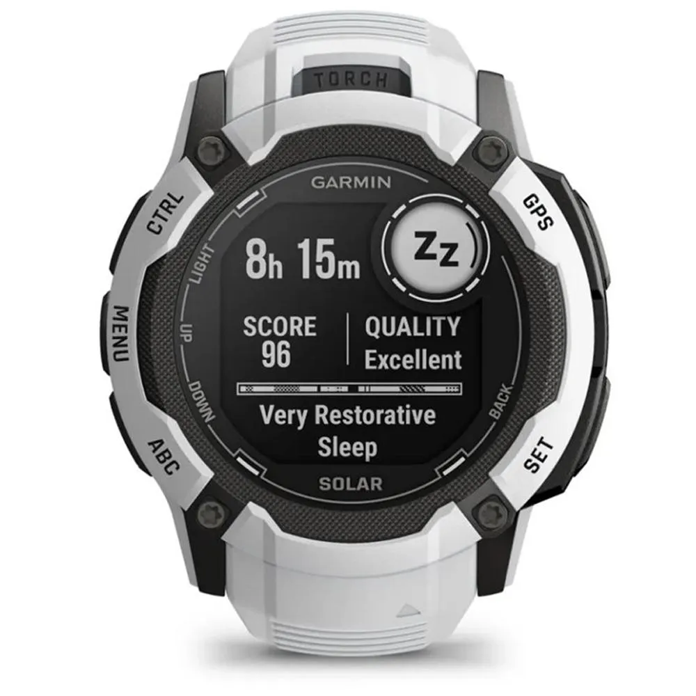 Garmin Instinct 2X Solar Rugged GPS Smartwatch Whitestone with 2 Year Warranty
